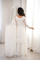 Premium Crunchy Silk Sharara Suit Set with Heavy Embroidery & Sequins Work – Fully Stitched Ethnic Party Wear