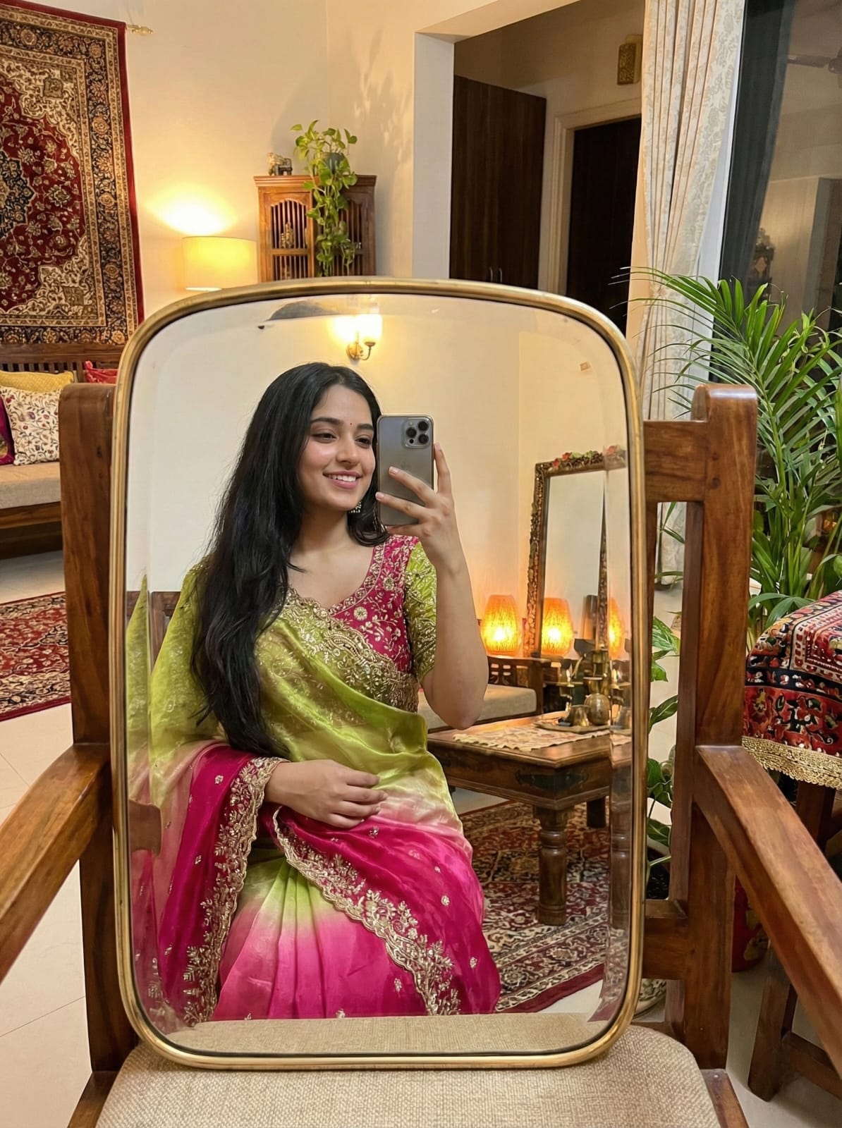 Designer Wedding Wear Satin Saree with 3mm Sequence Work & Fully Stitched Heavy Jhal Blouse