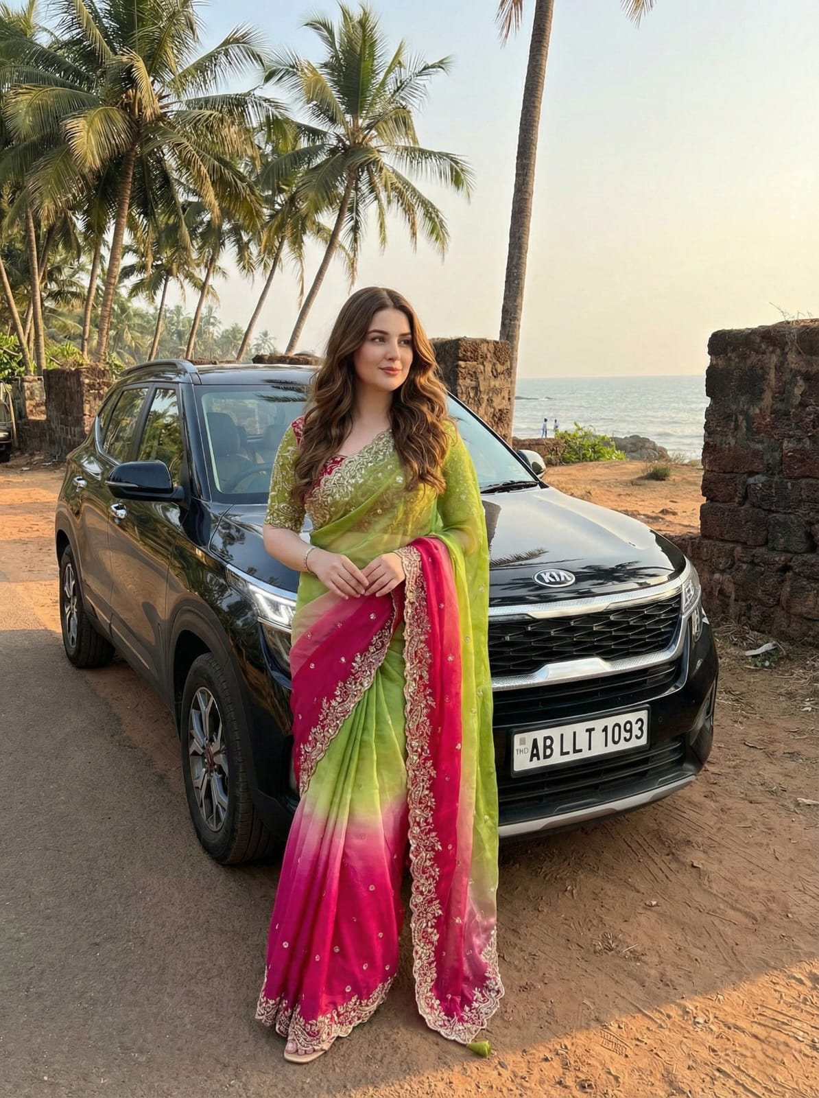 Designer Wedding Wear Satin Saree with 3mm Sequence Work & Fully Stitched Heavy Jhal Blouse