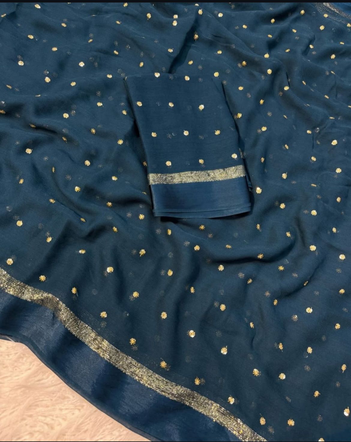 Premium Viscose Georgette Designer Saree Featuring Elegant Embroidery for Weddings and Parties