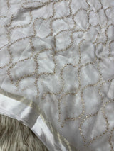 Pure Viscose Georgette Saree with Zari & Sequins Jaal Work and Satin Patta Border
