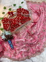 Premium Fendy Satin Silk Saree with 3mm Sequin Embroidery & Cutwork Border | Designer Party Wear