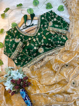 Premium Fendy Satin Silk Saree with 3mm Sequin Embroidery & Cutwork Border | Designer Party Wear