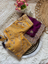 Premium Space Silk Saree with Multi Sequence & Thread Embroidery Designer Blouse