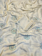 Fancy Crush Fabric Saree with Handwork Butti C Pallu and Running Blouse