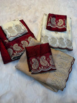 Elegant Space Silk Embroidered Saree with Sequins Bits Work Blouse
