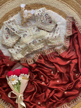 Premium Rangoli Silk Saree with Thread Sequins Jari Work & Designer Blouse