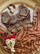 Premium Rangoli Silk Saree with Thread Sequins Jari Work & Designer Blouse