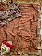 Premium Rangoli Silk Saree with Thread Sequins Jari Work & Designer Blouse