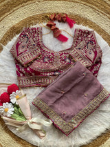 Premium Rangoli Silk Saree with Thread Sequins Jari Work & Designer Blouse