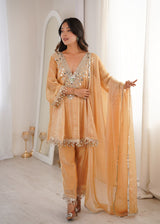 Designer Fendy Kurti Pant Dupatta Set with Real Mirror Work & Coding Embroidery | Festive Ethnic Wear Suit