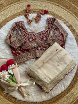 Premium Rangoli Silk Saree with Thread Sequins Jari Work & Designer Blouse