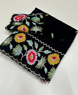 Premium Tissue Organza Saree with Heavy Floral Embroidery Designer Blouse