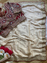 Premium Rangoli Silk Saree with Thread Sequins Jari Work & Designer Blouse