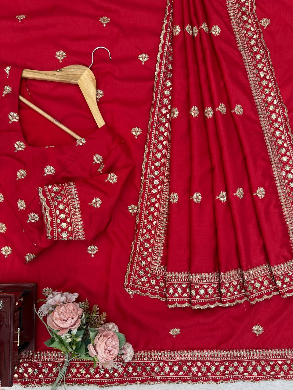 Jalpari Silk Designer Saree with Intricate Thread & Sequence Work – Party Wear Ethnic Saree with Unstitched Blouse