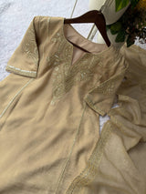Crunchy Tissue Cording Embroidery Sharara Suit with Sequence Work