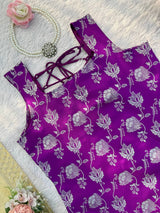 Jacquard Thread & Sequence Work Kurti Plazo Set with Crunchy Silk Dupatta – Festive Ethnic Wear for Women