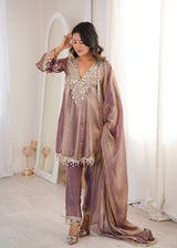 Designer Fendy Kurti Pant Dupatta Set with Real Mirror Work & Coding Embroidery | Festive Ethnic Wear Suit
